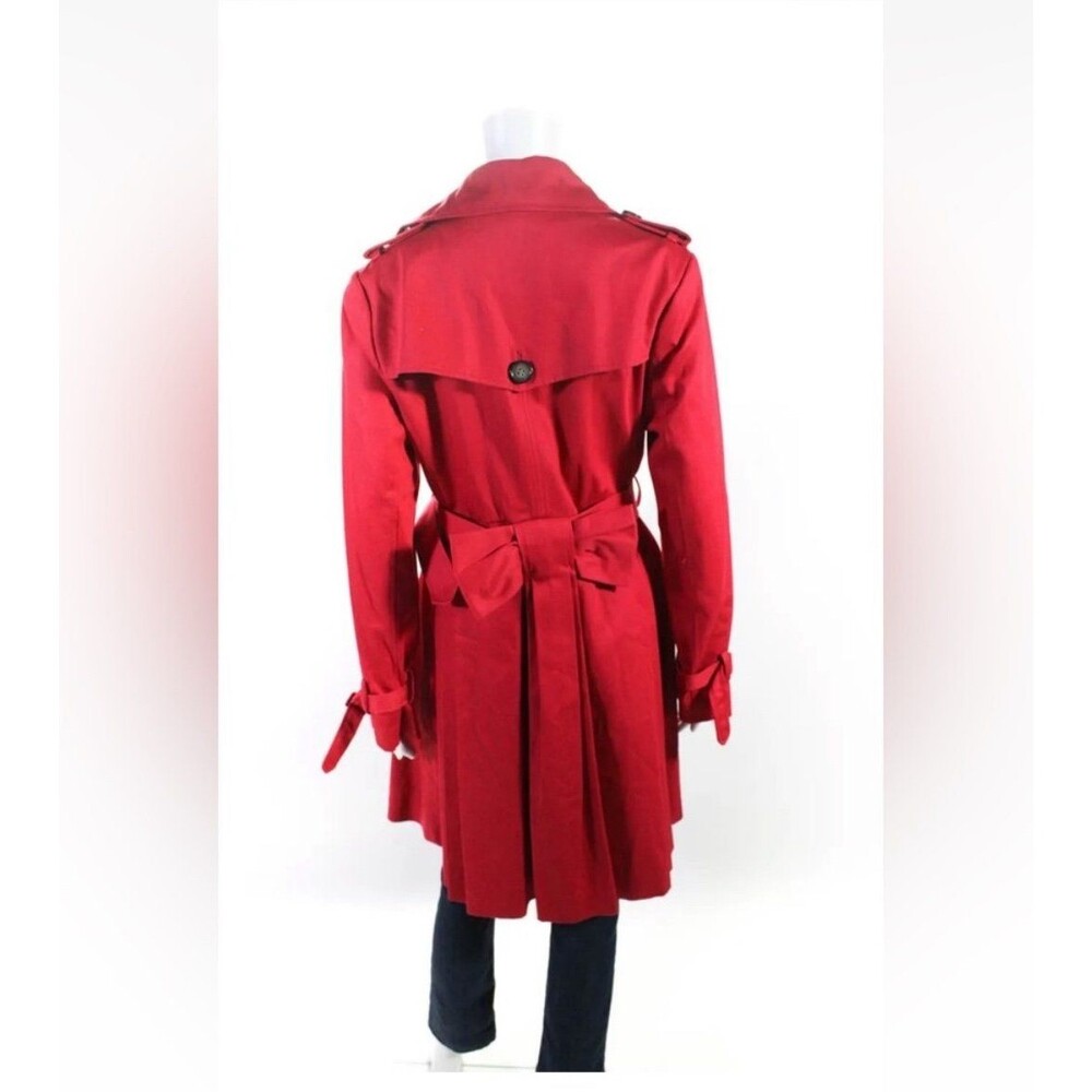 SINCLAIRE 10 RED BOW TRENCH COAT Size M